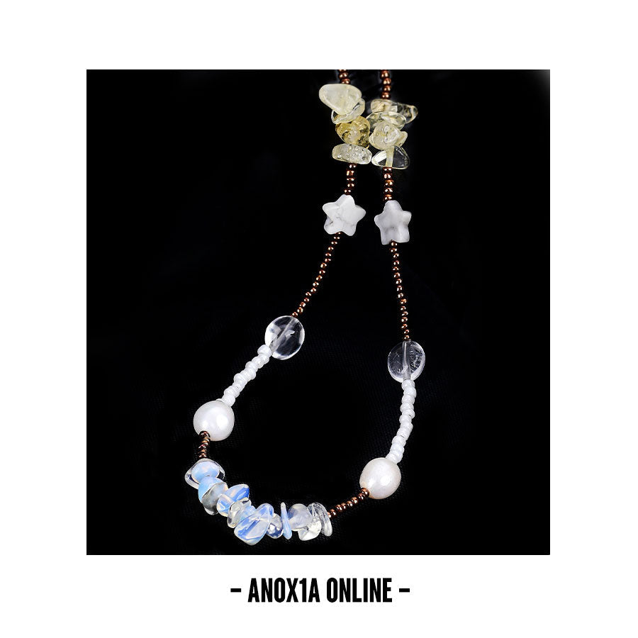 Lapis Citrine & Freshwater Pearl Layered Necklace Set