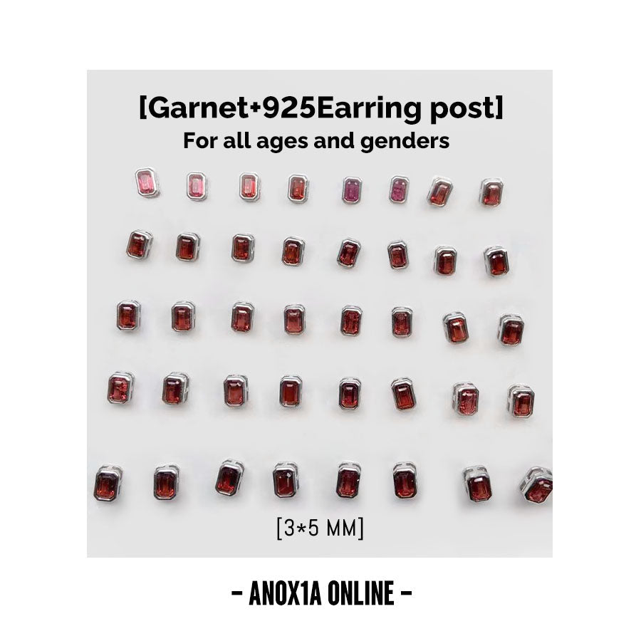 Versatile & Trendy: 3*5MM Stud Earrings with Square Natural