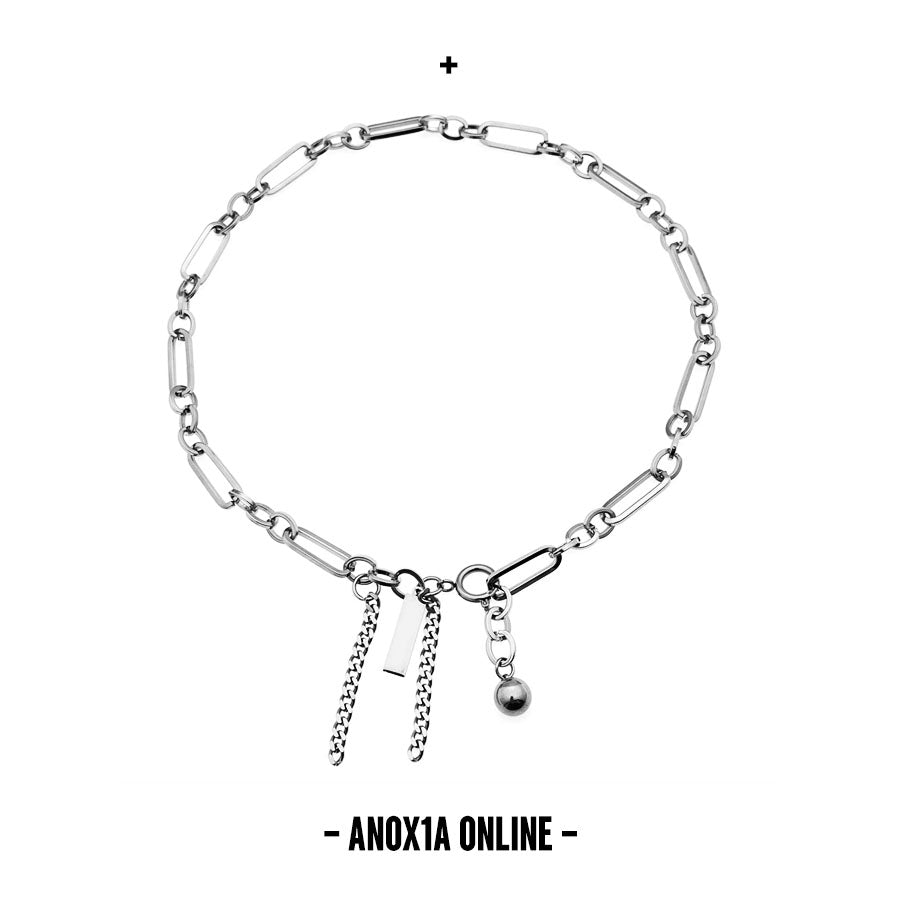 Edgy and Trendy: Titanium Steel Chain Tassel Necklace