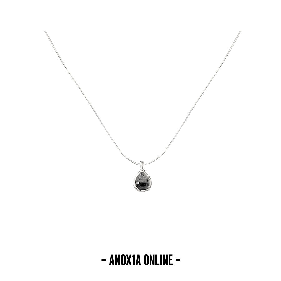 Modern Sophistication: S925 Silver Necklace with Black