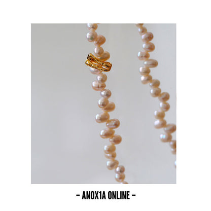 Simple and Elegant Wheat Ear Pearl Collarbone Chain Necklace