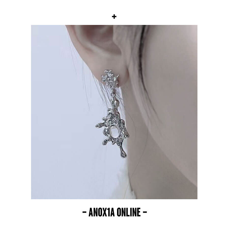 Trendy Lava Drop-Shaped S925 Silver Earrings - Minority