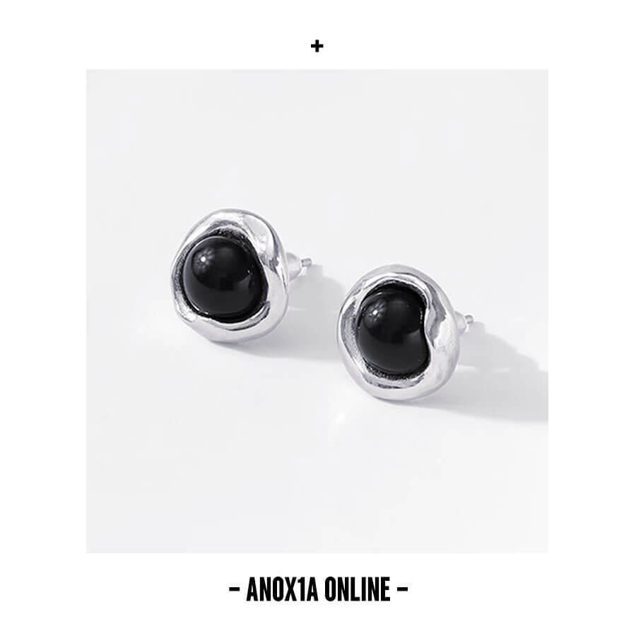 Minimalist Black Agate Jewelry Set for a Personalized Look -