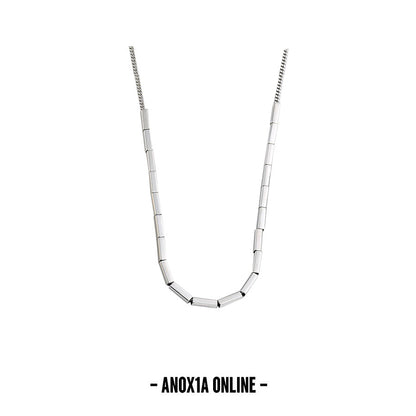 Unisex Minimalist and Geometric S925 Silver Necklace -