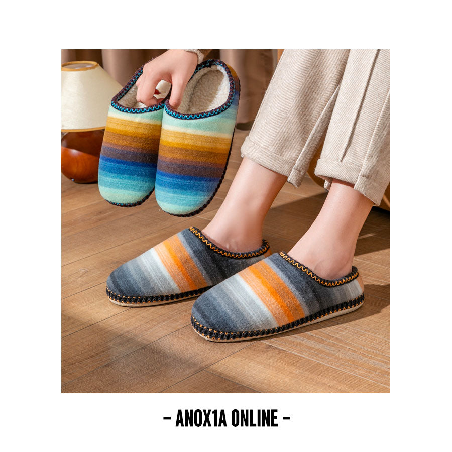 Western-Inspired Rainbow Color Soft Soled Women’s Slippers |